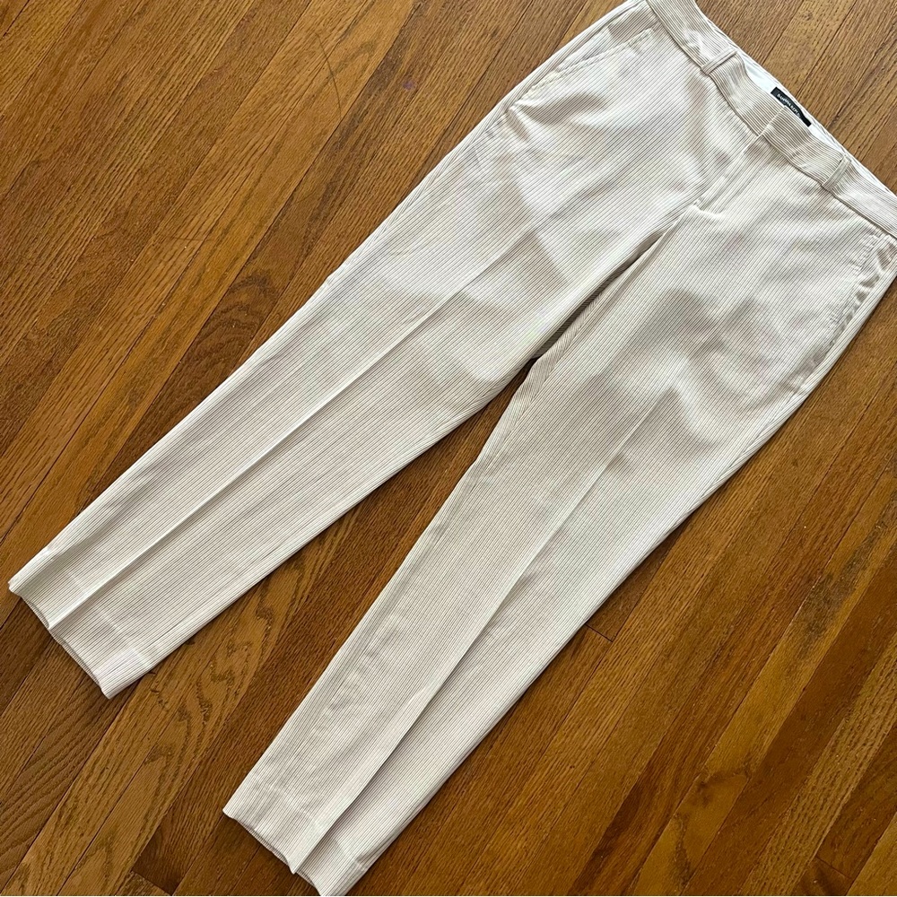 Banana Republic Factory Straight Leg Pants in Light Cream